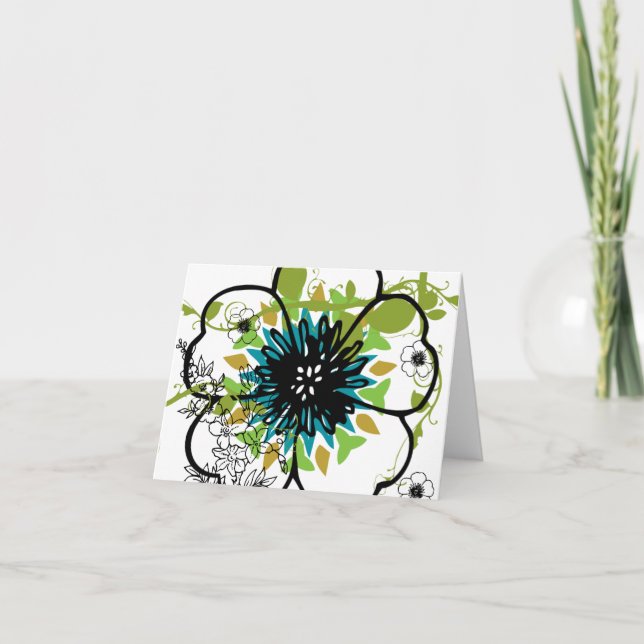 Notecard-Blume-Floral 2 Karte (Vorderseite)