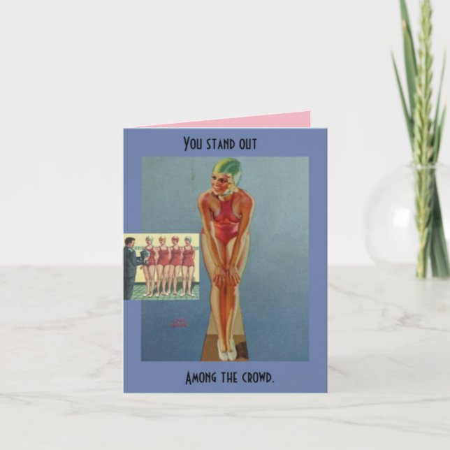 Notecard-, das Sie heraus unter der Menge stehen Karte (Vorderseite)