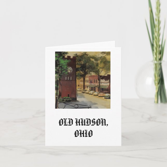 Notecard, der alte Hudson Karte (Vorderseite)