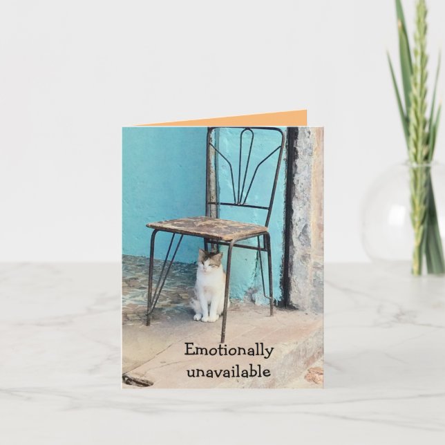 Notecard emotional nicht verfügbar karte (Vorderseite)