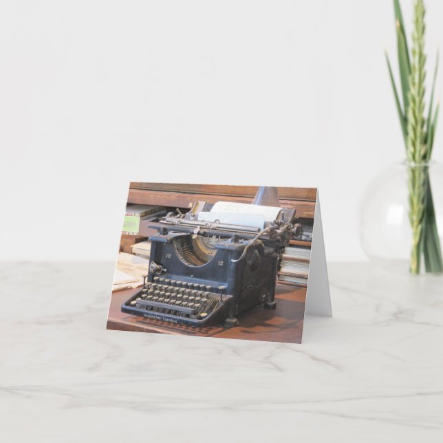 Notecard für antike Schreibmaschine Karte (Vorderseite)