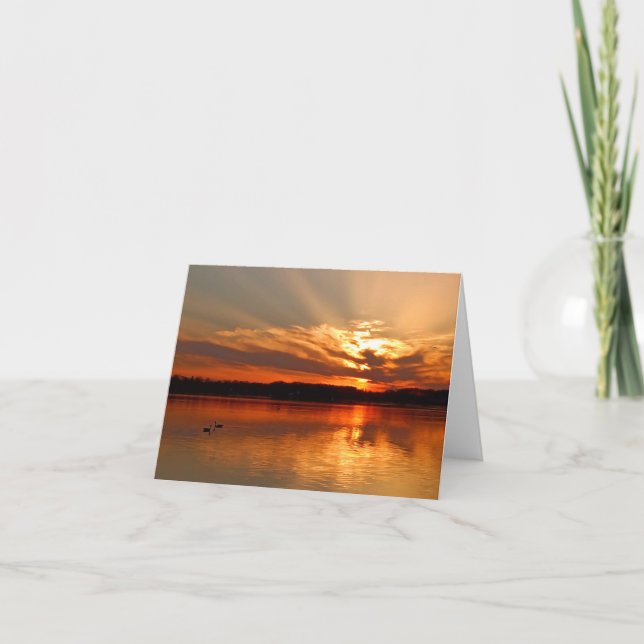 Notecard für Sonnenuntergang Dankeskarte (Vorderseite)