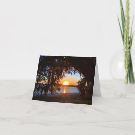 Notecard für Sonnenuntergang in einem Land Karte