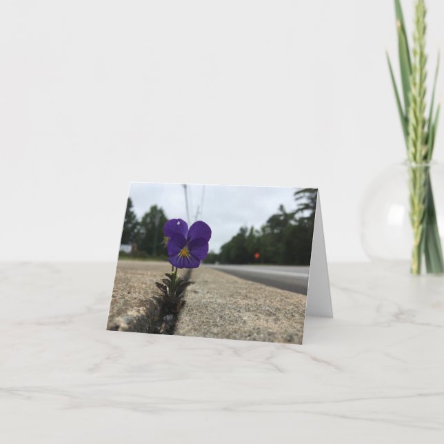 Notecard für städtische Wildblume (innen leer) Karte (Vorderseite)