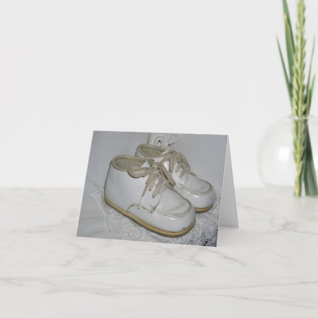 Notecard für Vintage Kinderschuhe Karte (Vorderseite)