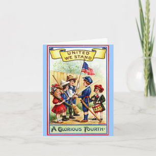 Notecard für Vintagen Amerikanische Unabhängigkeit Karte