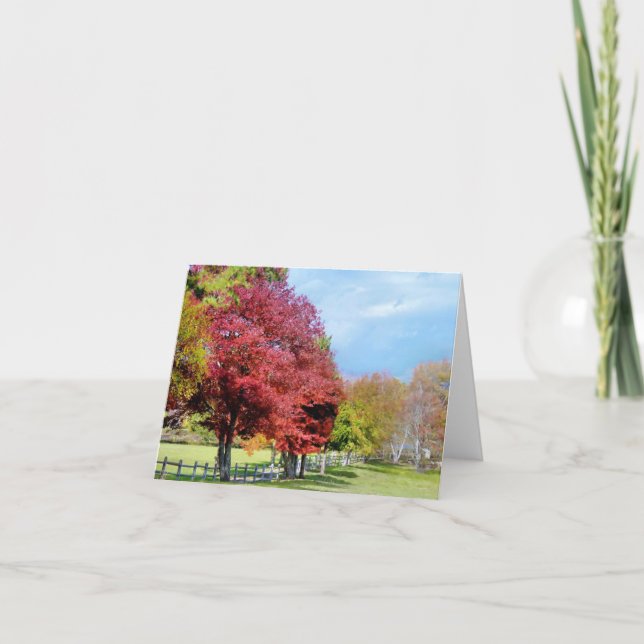 Notecard - Herbst im Betrieb Karte (Vorderseite)