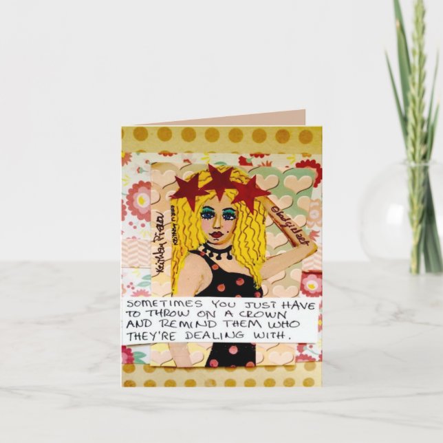 NOTECARD-KREUZUNG AUF EINER KRONE UND ERINNERN KARTE (Vorderseite)