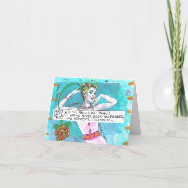NOTECARD - LIEBE WIE SIE sind NIE UNFRIENDED Karte (Vorderseite)