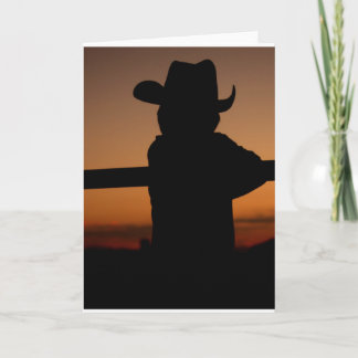 Notecard 'Lil Cowboy-Silhouette-Sonnenuntergang Karte