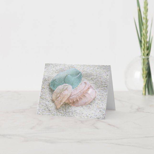 Notecard - Meerglas in Pastelltönen Karte (Vorderseite)