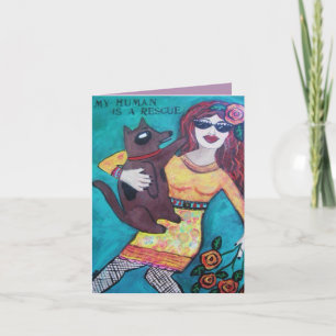 NOTECARD-MY MENSCH IST EINE RETTUNG KARTE