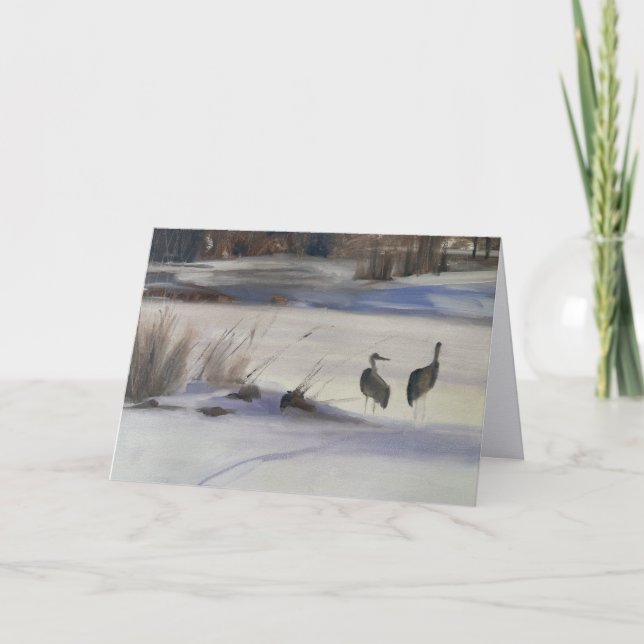 Notecard of Sandhill Cranes, Steamboat Springs, Co Dankeskarte (Vorderseite)