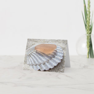 Notecard - Peachy Sea Glass Karte