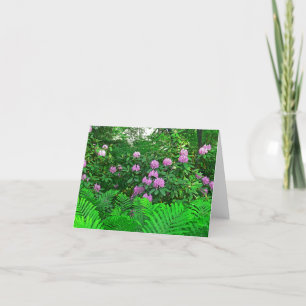NOTECARD "RHODODENDRON & FERNS" KARTE