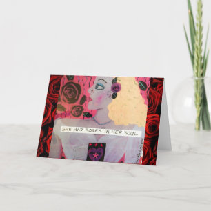 NOTECARD-SHE HATTE ROSE IN IHREM SOUL KARTE