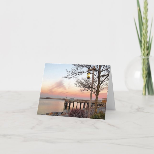 Notecard - Sunset Plymouth MA Karte (Vorderseite)