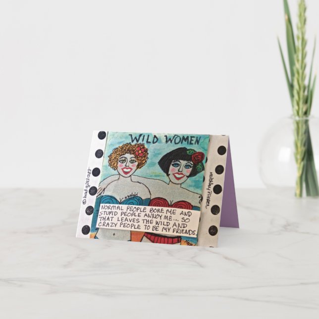 NOTECARD-WILD FRAUEN-KARTE KARTE (Vorderseite)