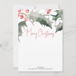 Notecards für botanische Weihnachtsgeschichten Einladung