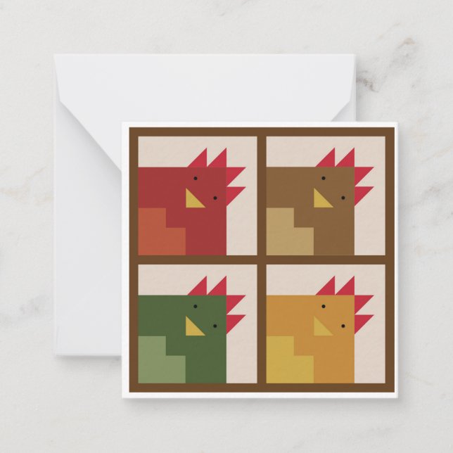 Notecards für Hühnerstall Mitteilungskarte (Vorderseite)