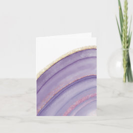 Notecards für lila und Gold-Agate Dankeskarte