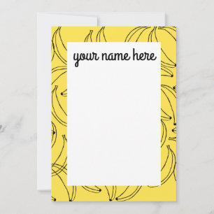 Notecards für personalisierte Bananen Dankeskarte