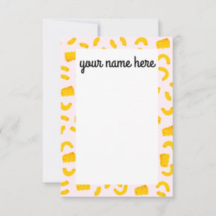 Notecards für personalisierte Mac und Käse Dankeskarte