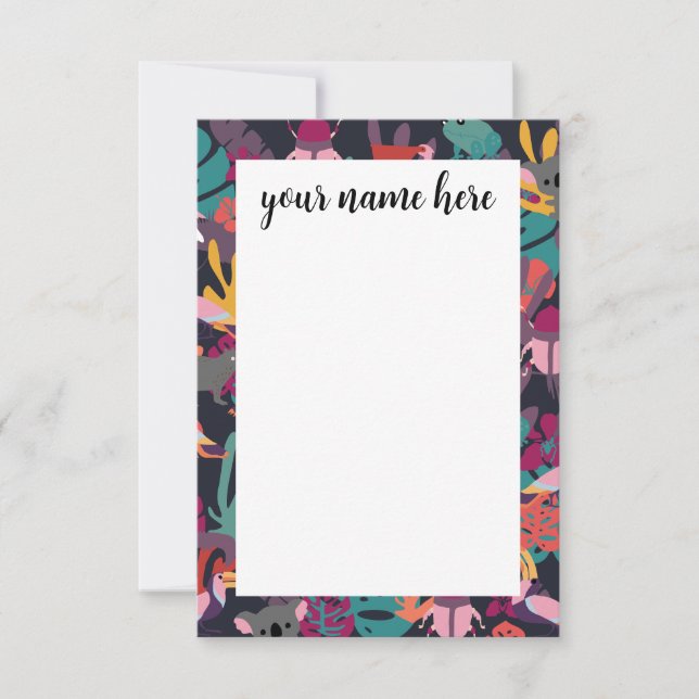 Notecards für personalisierte Tiere Dankeskarte (Vorderseite)