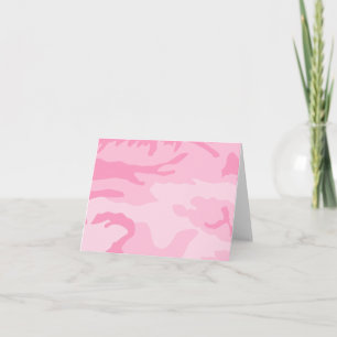 Notecards für rosa Camouflage Karte