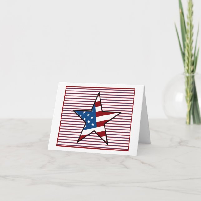 NOTECARDS FÜR STARS UND STRIPEN DANKESKARTE (Vorderseite)