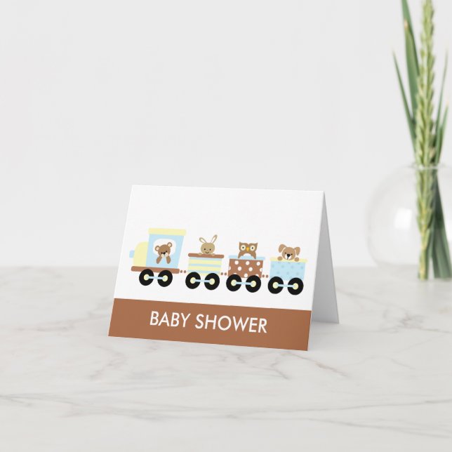 Notecards für Tierspielzeug-Babydusche Einladung (Vorderseite)