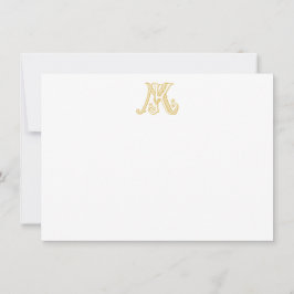 Notecards KM Monogramm oder MK Monogramm Mitteilungskarte