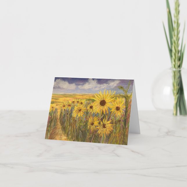 Notecards - "Sonnenblumen für die Ukraine" Dankeskarte (Vorderseite)