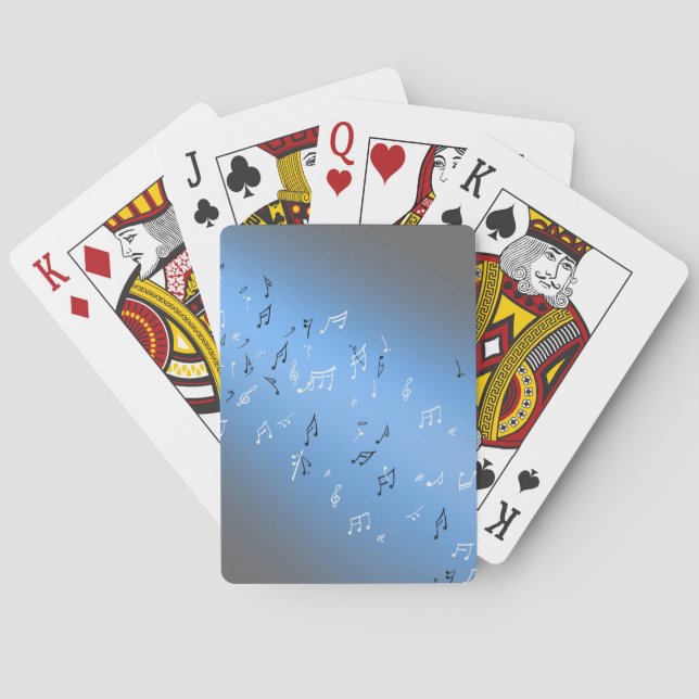 Noten Blue Moonlight Playing Cards Spielkarten (Rückseite)