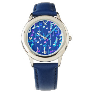 Noten drucken - indigoblau, mehrfarbig armbanduhr
