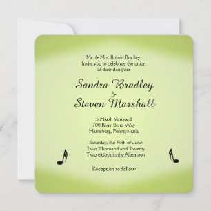 Noten - Einladung zur Hochzeit