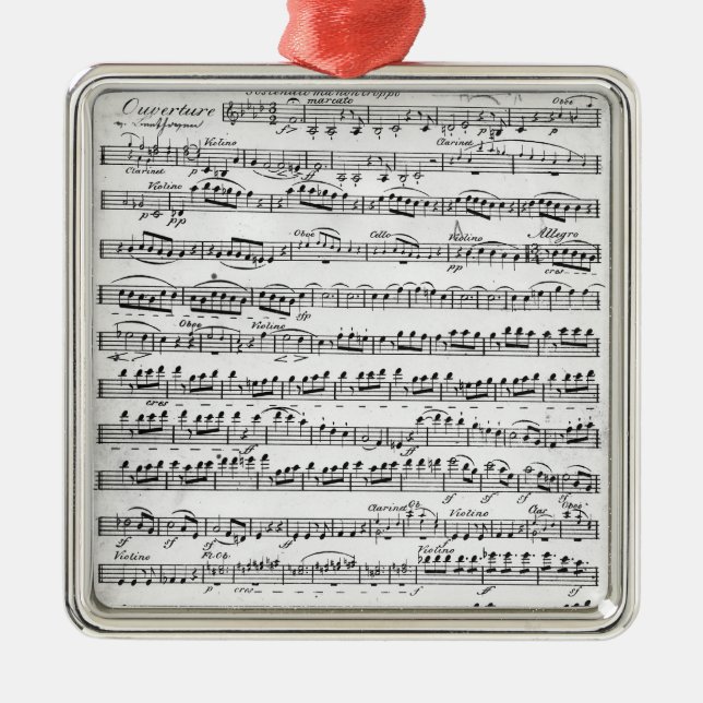 Noten für den Annäherungsversuch zu 'Egmont Silbernes Ornament (Vorne)