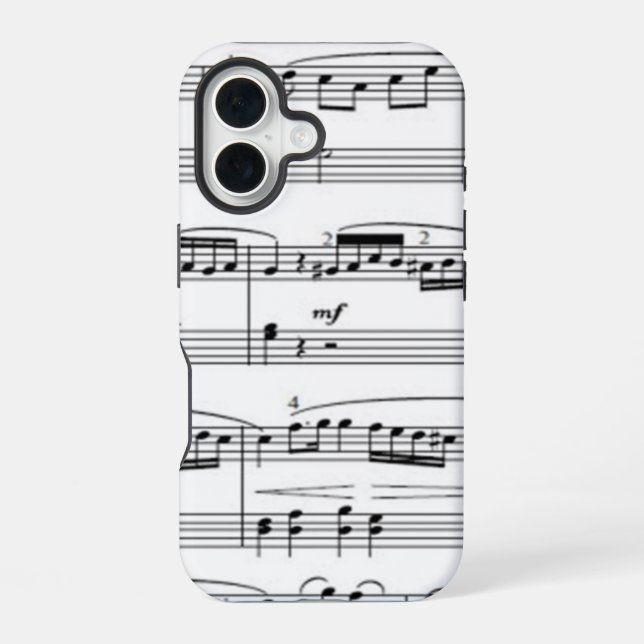 Noten iPhone 16 Hülle (Rückseite)