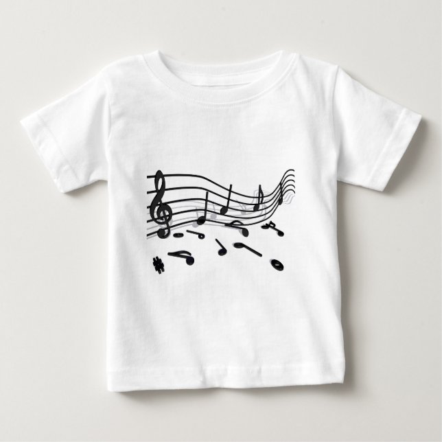 Noten, Musik Baby T-shirt (Vorderseite)
