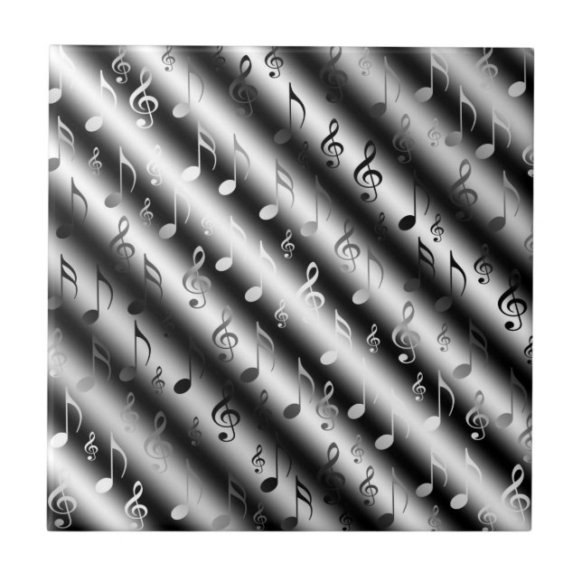 Noten, Musik, Metall, Noten, Band, Clemente, Fliese (Vorderseite)