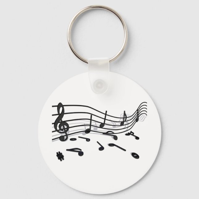 Noten, Musik Schlüsselanhänger (Vorderseite)