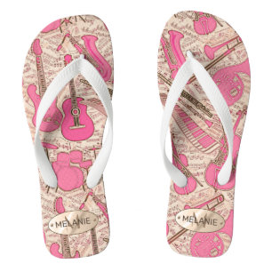 Noten und Instrumente Rosa/Elfenbeinküste ID481 Flip Flops