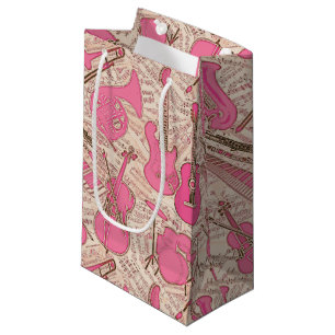 Noten und Instrumente Rosa/Elfenbeinküste ID481 Kleine Geschenktüte