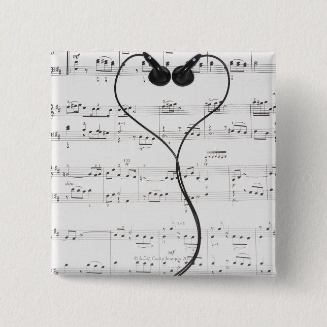 Noten und Kopfhörer Button (Vorderseite)