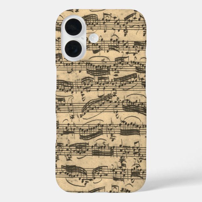 Noten von JS Bach iPhone 16 Hülle (Rückseite)