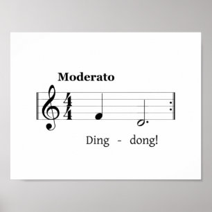 Notenblatt für Klingelton Humorvolles Willkommen Poster