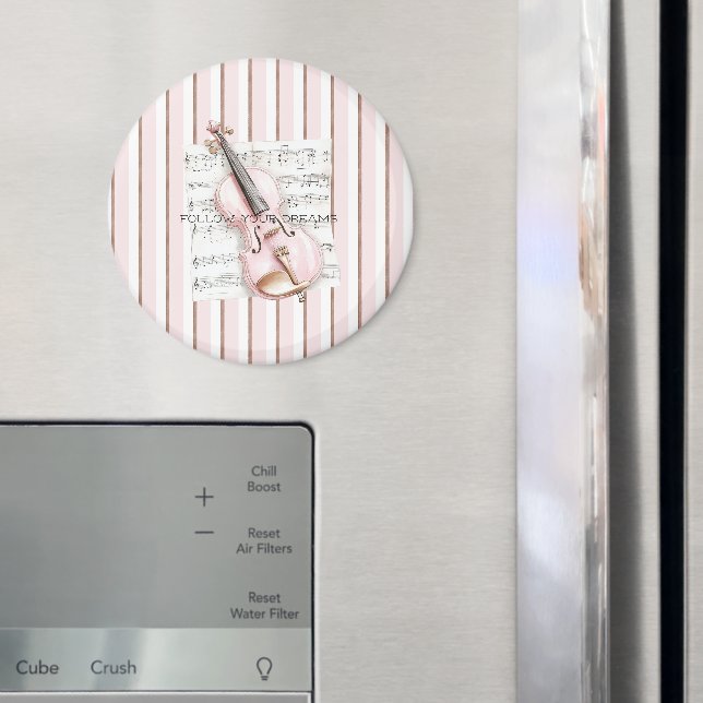 Notenblatt für rosa Geige Magnet (In Situ (Kühlschrank))