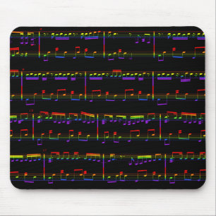 Notenen-Mausunterlage-Regenbogen Mousepad