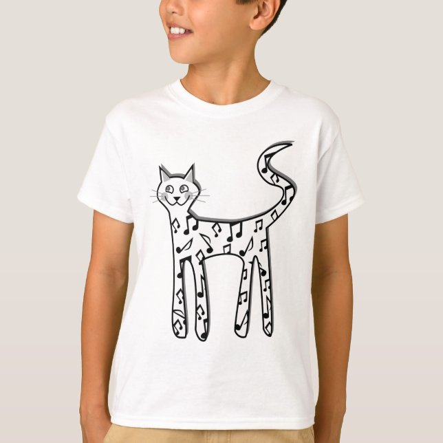 Notenkatze T-Shirt (Vorderseite)