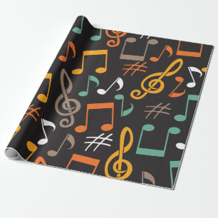 Notenmuster Geschenkpapier